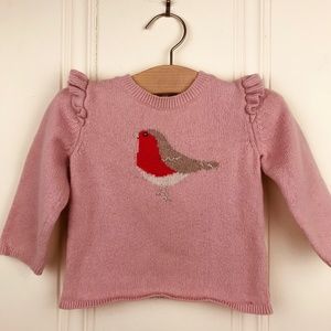 6-12 month mini Boden bird sweater